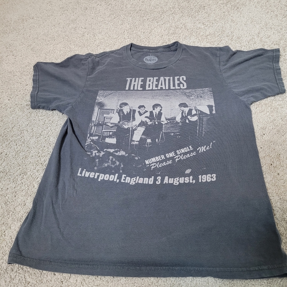 The Beatles Gray Graphic T-Shirt Men's Medium